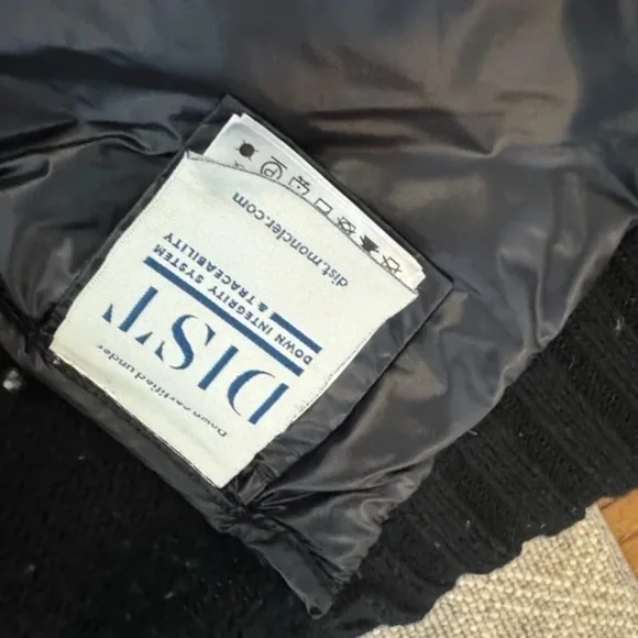 Moncler Women's Mixed Media Zip Cardigan - Size (Small) - Black - Picture 6 of 12